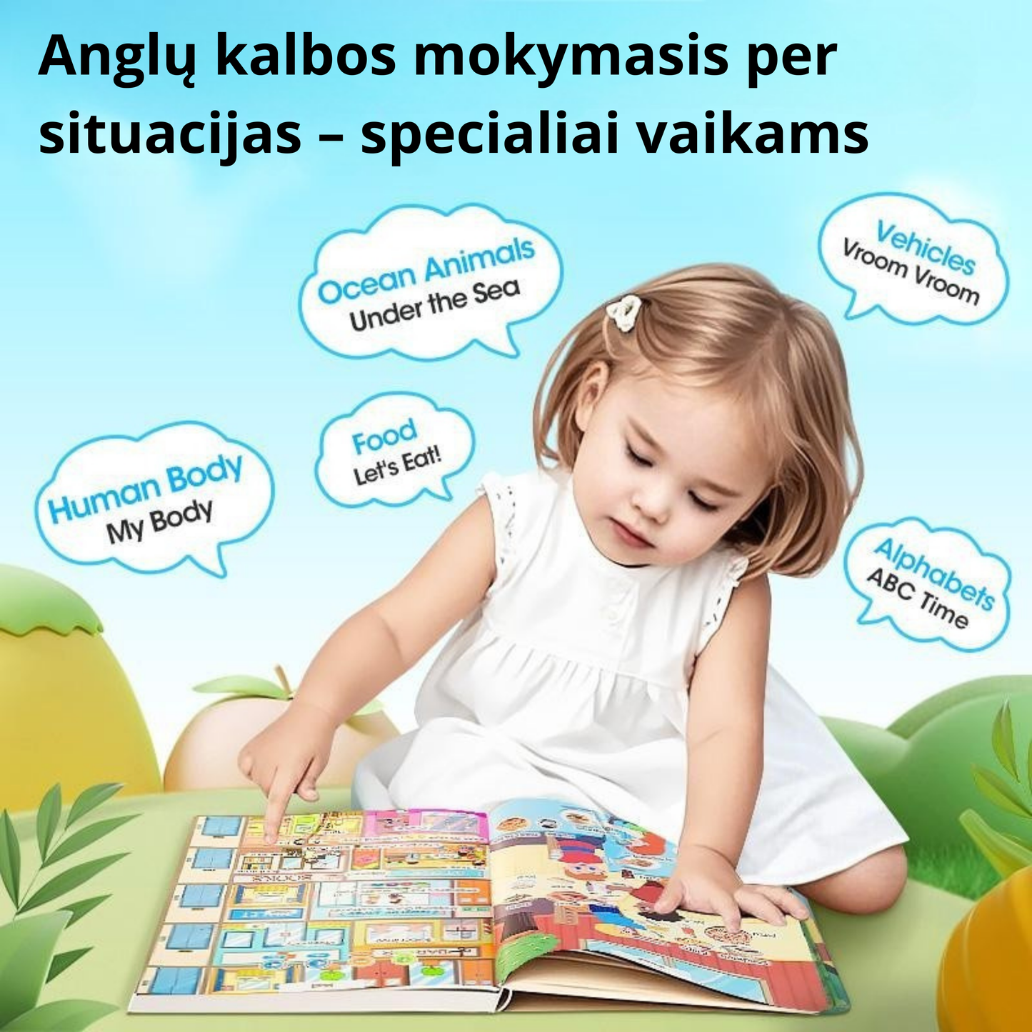 Pirmieji anglų kalbos žodžiai – garsinė knyga
