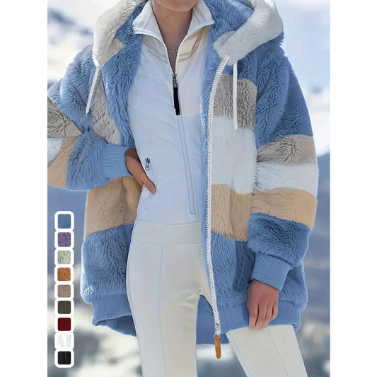 Šilta Moteriška striukė su gobtuvu