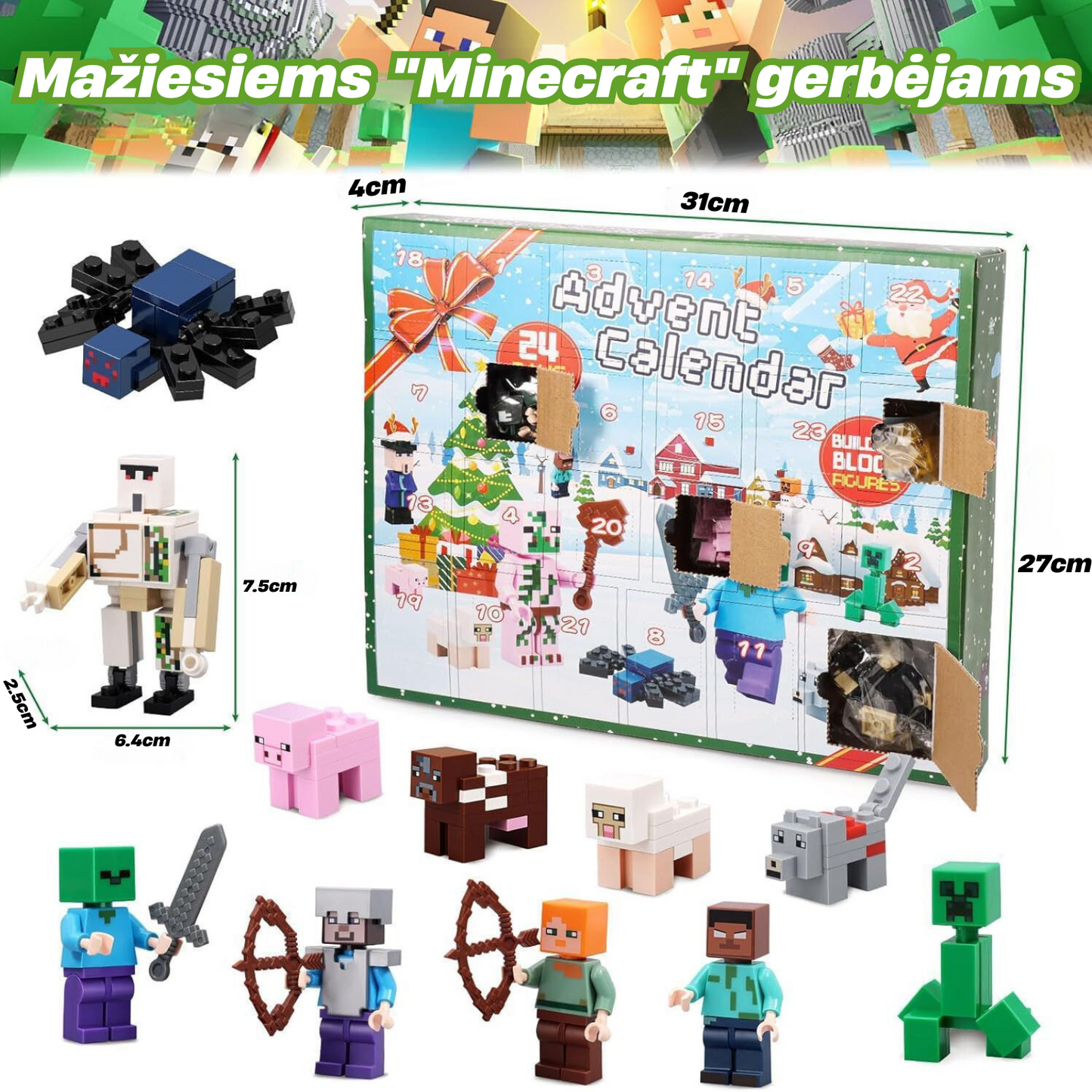 Lego™ | Vaikiškas Minecraft Advento Kalendorius