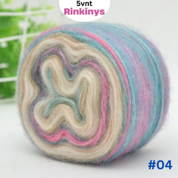 Gradientiniai Moherio Mezgimo Siūlai - Rinkinys