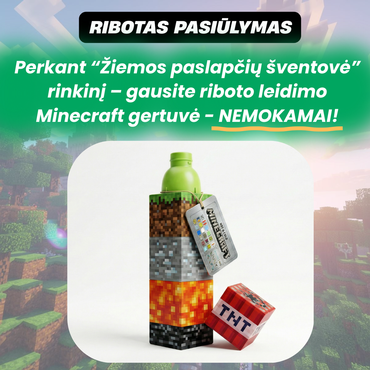 Minecraft magnetinių blokų rinkinys
