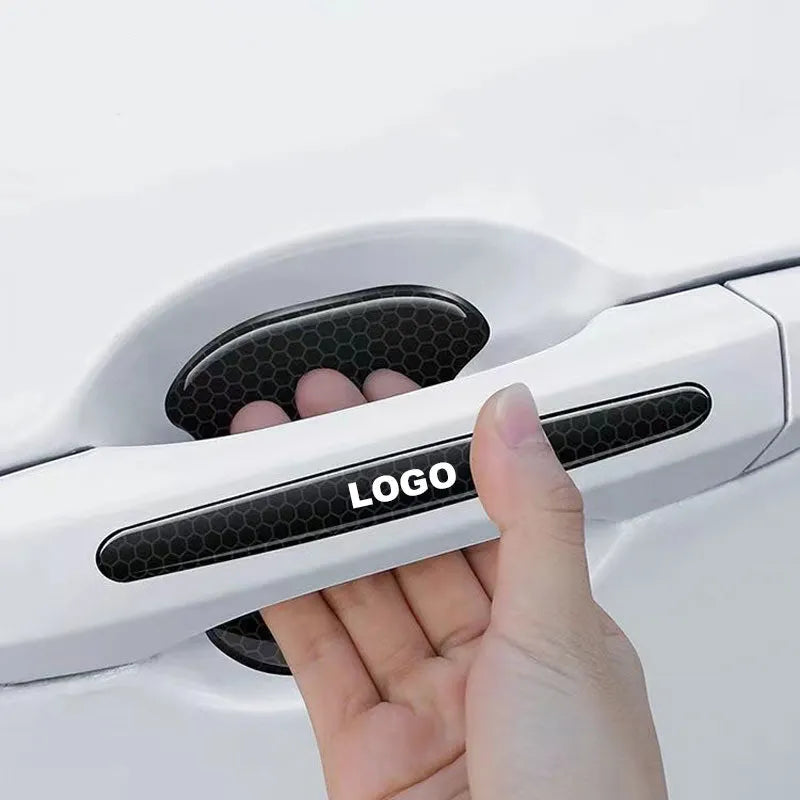 Atšvaitiniai automobilio durų rankenų lipdukai (8 vnt.)