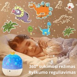 Naktinis žvaigždžių ir vandenyno projektorius vaikams