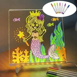 Moderni LED šviečianti užrašų lenta su spalvomis