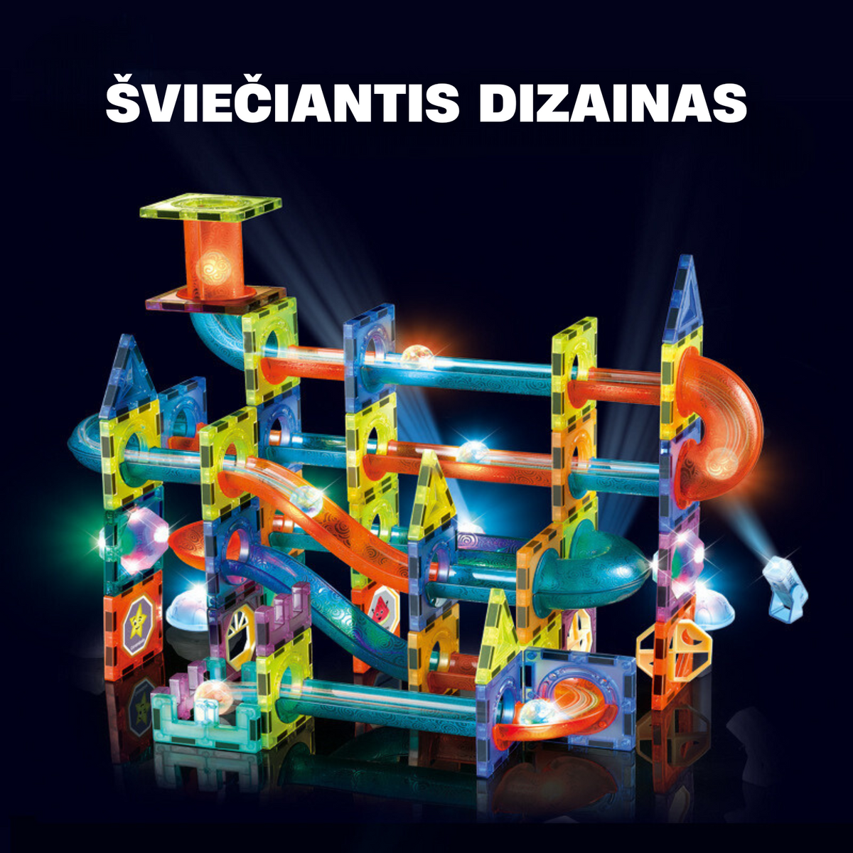 STEM™ | Šviečiantis Magnetinių konstruktorių rinkinys