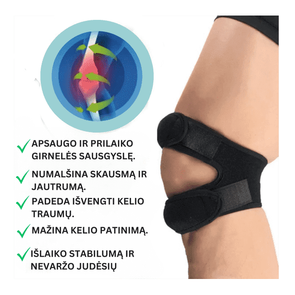 Specialus įtvaras kelio skausmams malšinti