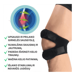 Specialus įtvaras kelio skausmams malšinti