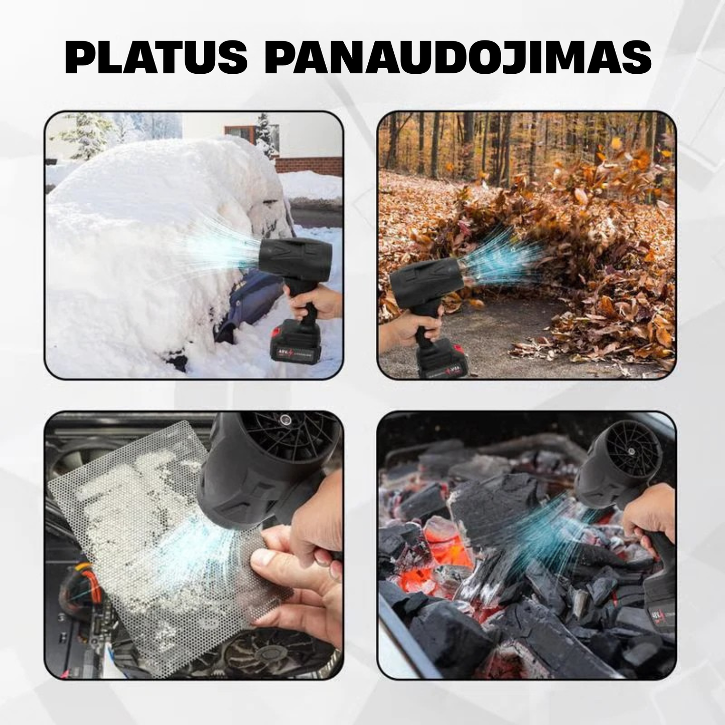 Belaidis turbo oro pūstuvas (Komplektas)