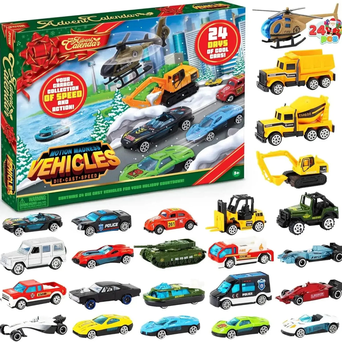 24 dienų Kalėdinis automobilių advento kalendorius
