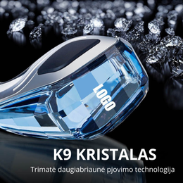 Šviečianti kristalinė pavarų svirties rankenėlė
