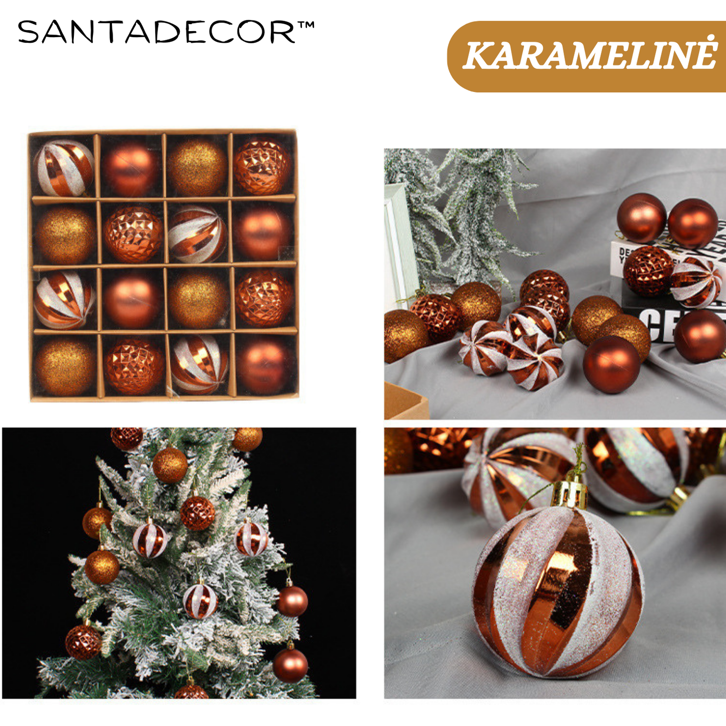 SantaDecor™ | Kalėdinių kamuoliukų rinkinys (16vnt)