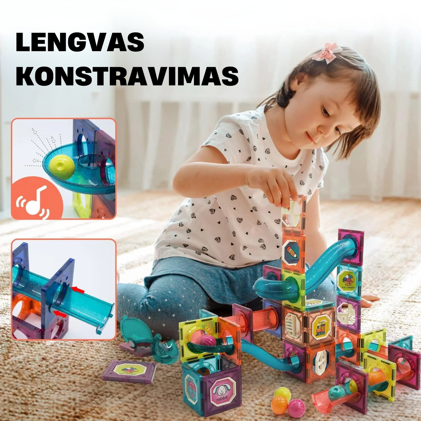 STEM™ | Šviečiantis Magnetinių konstruktorių rinkinys