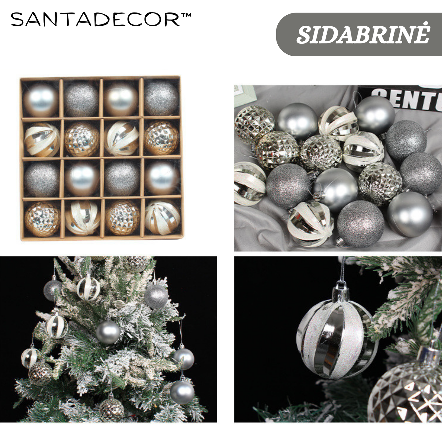 SantaDecor™ | Kalėdinių kamuoliukų rinkinys (16vnt)