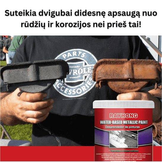 Vandens pagrindo metalo rūdžių dažai + teptukas dovanų!