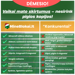 Minecraft magnetinių blokų rinkinys