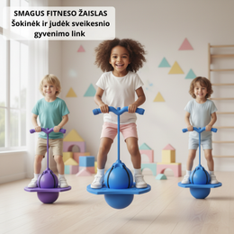 Šokinėjimo kamuolys pusiausvyrai ir koordinacijai lavinti