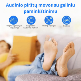 Pirštų separatorius komfortui ir nykščio padėčiai