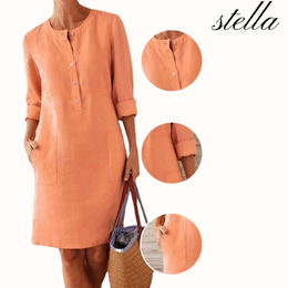 Stella™ | Lengva lininė suknutė su kišenėmis