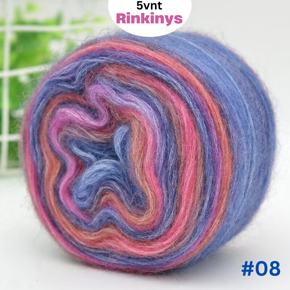 Gradientiniai Moherio Mezgimo Siūlai - Rinkinys