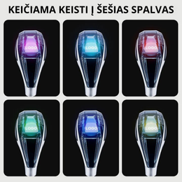 Šviečianti kristalinė pavarų svirties rankenėlė