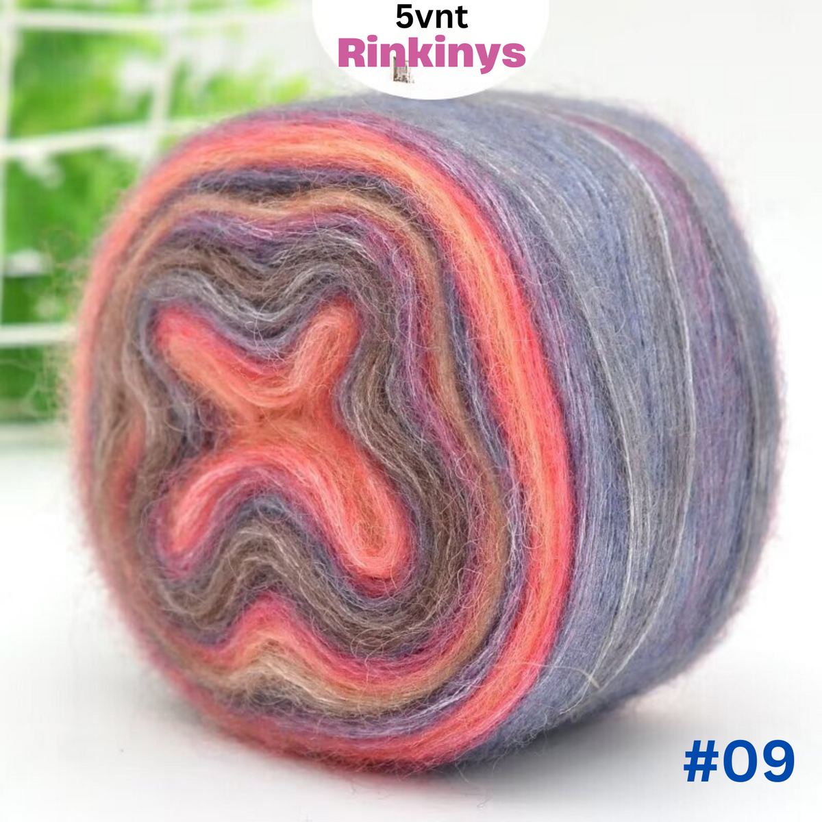 Gradientiniai Moherio Mezgimo Siūlai - Rinkinys
