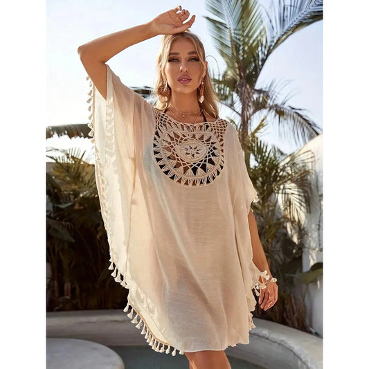 Moteriška lengva nėriniuota tunika