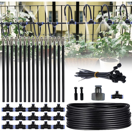 Automatinė laistymo sistema su 360° reguliuojamais ir lankstomais purkštukais