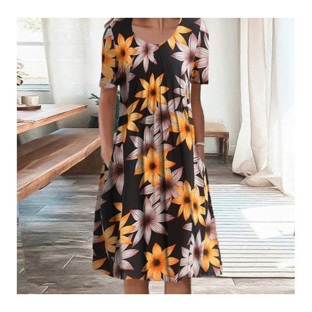 Medvilninė elegantiška suknelė