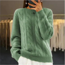 Šiltas vilnonis moteriškas megztukas
