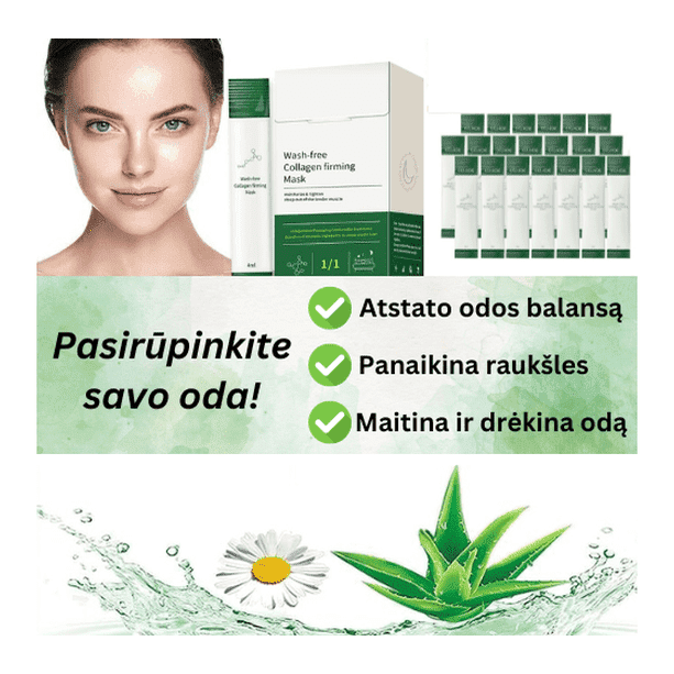 Korėjietiška stangrinamoji kaukė | COLLAGMASK (20vnt rinkinys)