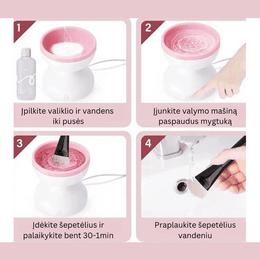 Makiažo šepetėlių valymo mašina