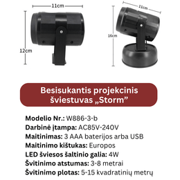 Besisukantis projekcinis lauko šviestuvas Storm™