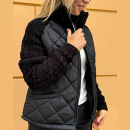 Lusso™ | Moteriška striukė megztomis rankovėmis