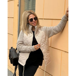 Lusso™ | Moteriška striukė megztomis rankovėmis