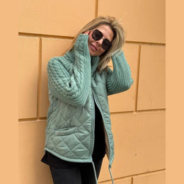 Lusso™ | Moteriška striukė megztomis rankovėmis