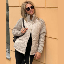 Lusso™ | Moteriška striukė megztomis rankovėmis