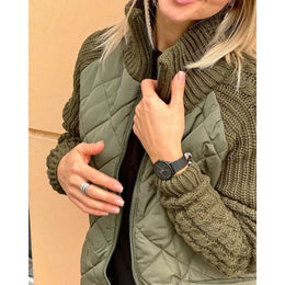 Lusso™ | Moteriška striukė megztomis rankovėmis