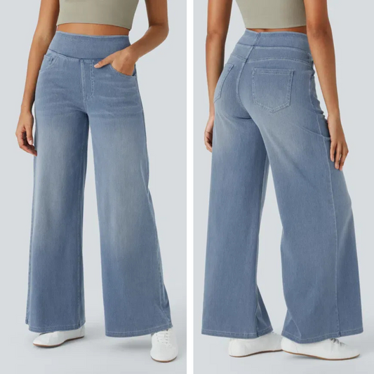 "Freedom Fit" tamprūs paaukštinto liemens džinsai