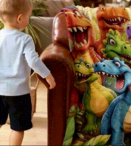 Šiltas ir lengvas pledas vaikams su dinozaurais