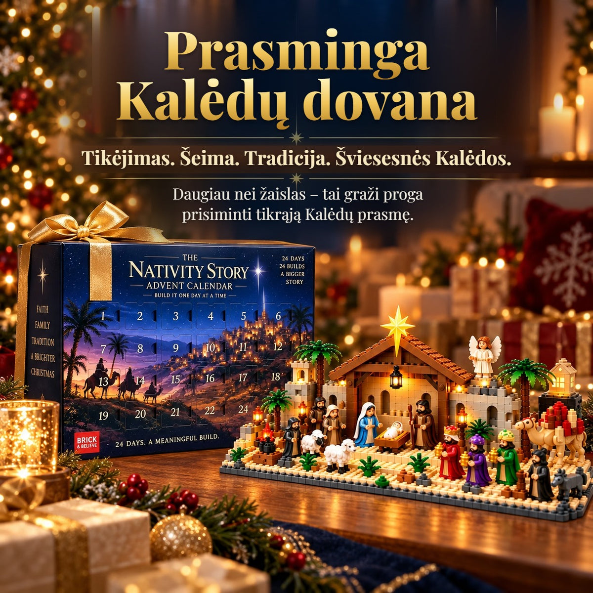Lego Prasmingas Kristaus gimimo Advento kalendorius