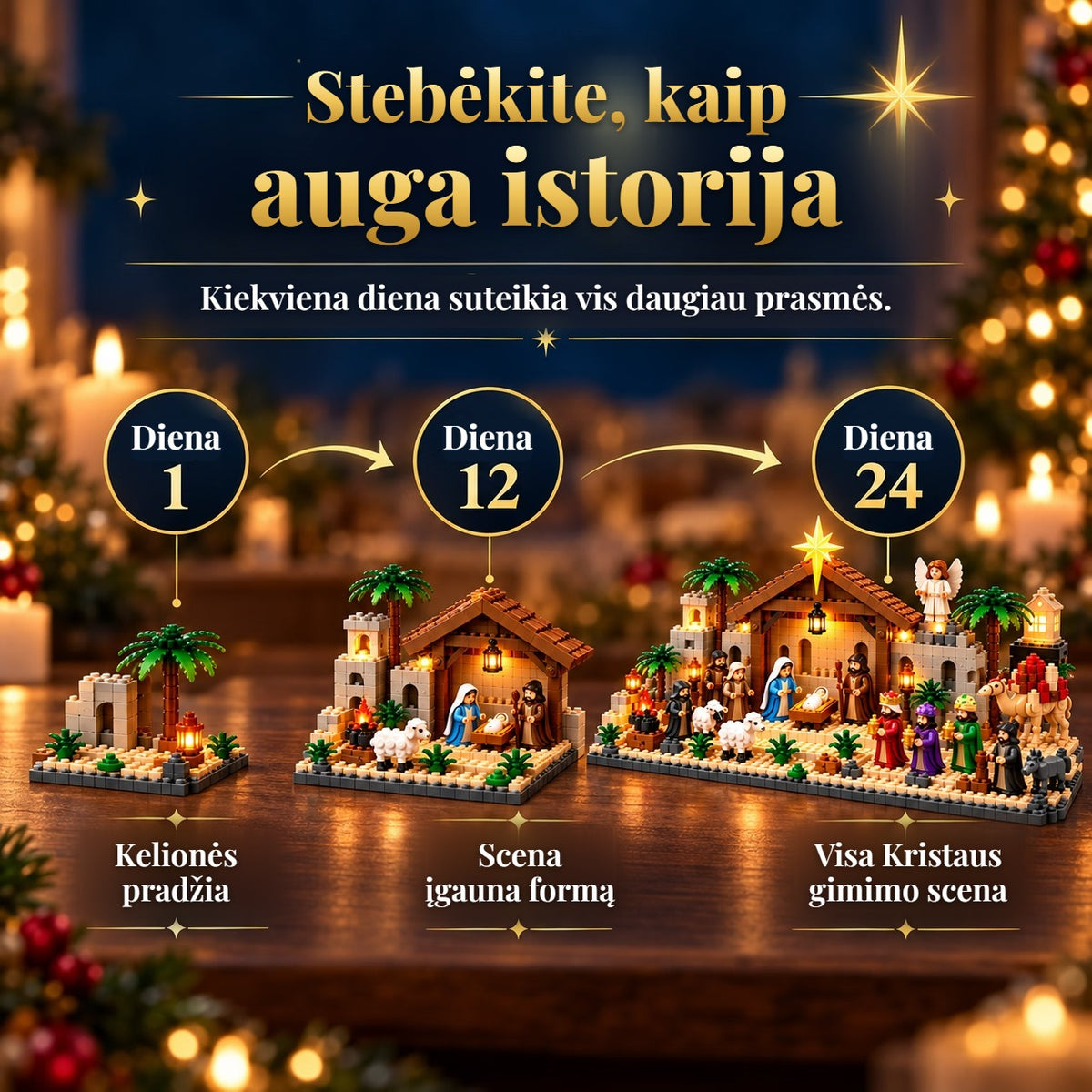 Lego Prasmingas Kristaus gimimo Advento kalendorius
