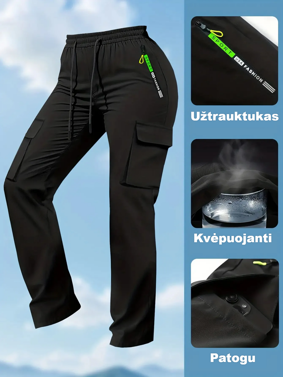 Kisenes detale - uztrauktukas, kvepuojanti, patogu