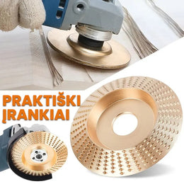 Tvirtas medžio drožybos diskų rinkinys kampiniam šlifuokliui (3 vnt.)