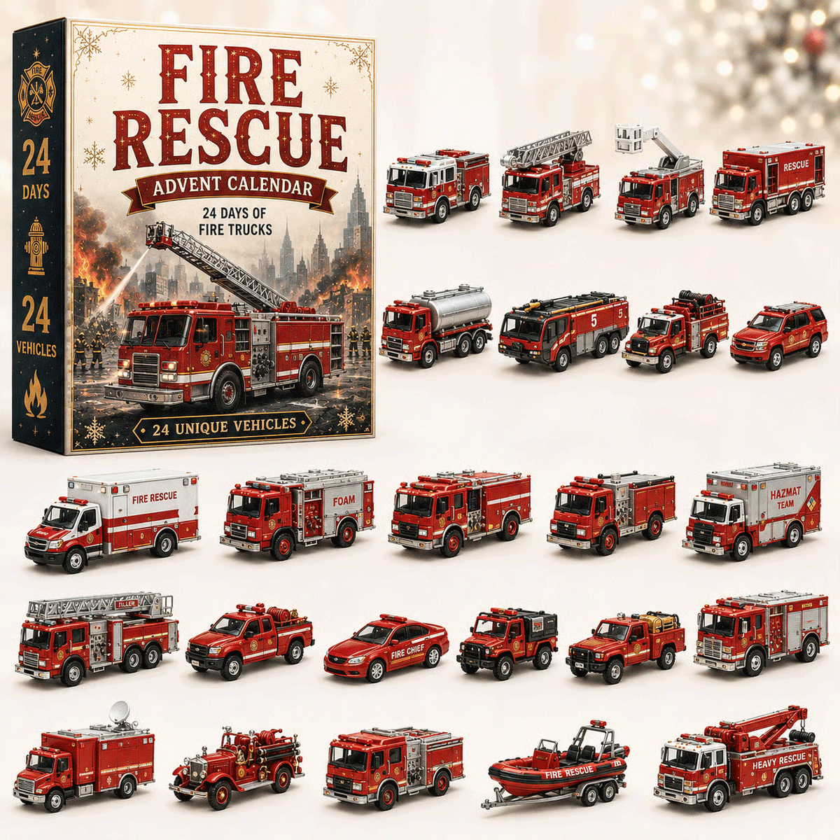 🚒Gaisrinė gelbėjimo technika 24 dienų adventinis kalendorius