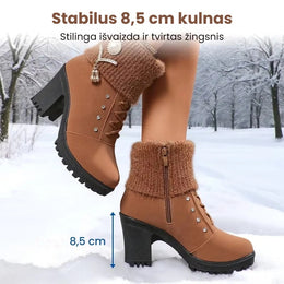 Elegantiški moteriški aulinukai su kailiuku