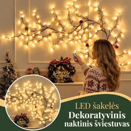 Lanksčios LED šakelės – jauki kalėdinė sienos dekoracija
