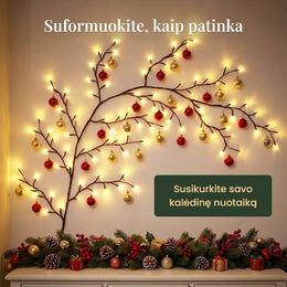 Lanksčios LED šakelės – jauki kalėdinė sienos dekoracija