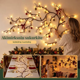 Lanksčios LED šakelės – jauki kalėdinė sienos dekoracija