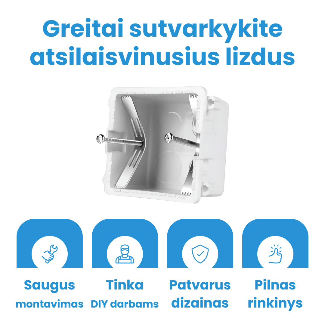 Elektros lizdų tvirtinimo rinkinys