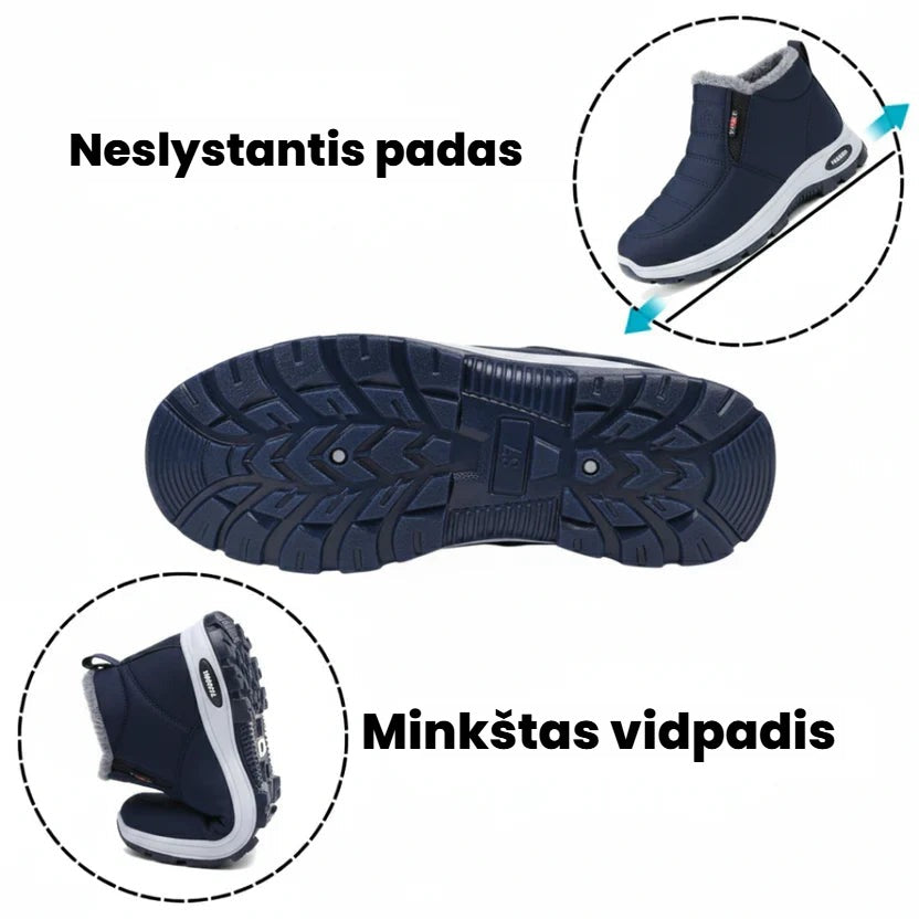 Sianna™ | Šilti dygsniuoti moteriški aulinukai su kailiuku